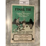 1933 FA Cup Final Football Programme: Everton v Ma