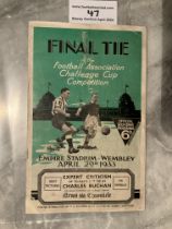 1933 FA Cup Final Football Programme: Everton v Ma