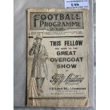 1926 England v Ireland Football Programme: Fair co