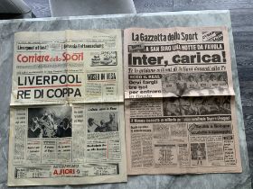 Liverpool European Cup Football Newspapers: 1977 C