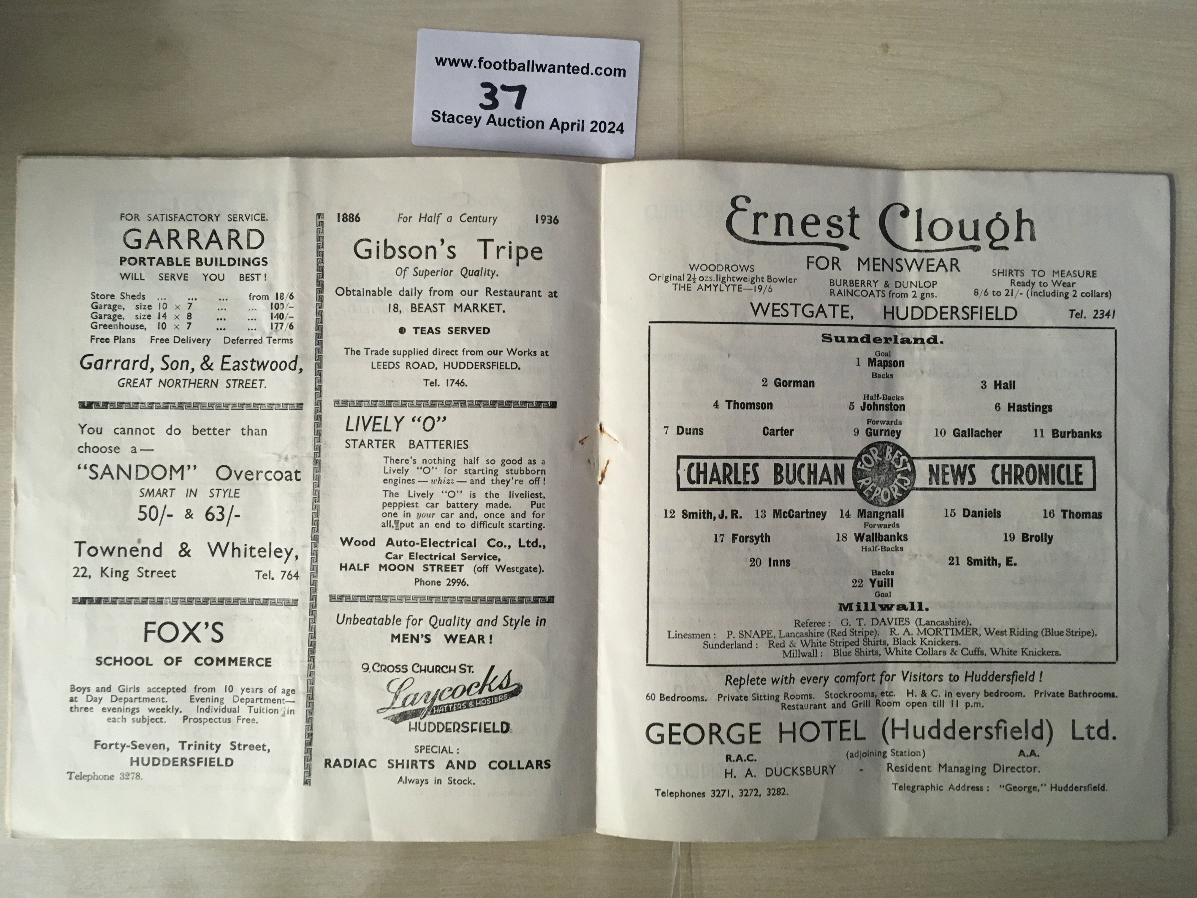 1937 FA Cup Final Semi Final Football Programme: S - Image 2 of 3