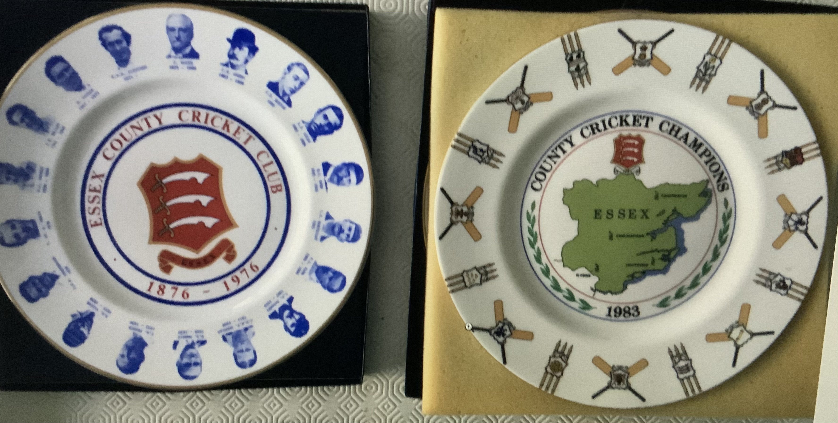 Essex Cricket Boxed China Plates: Includes Coalpor - Image 2 of 3