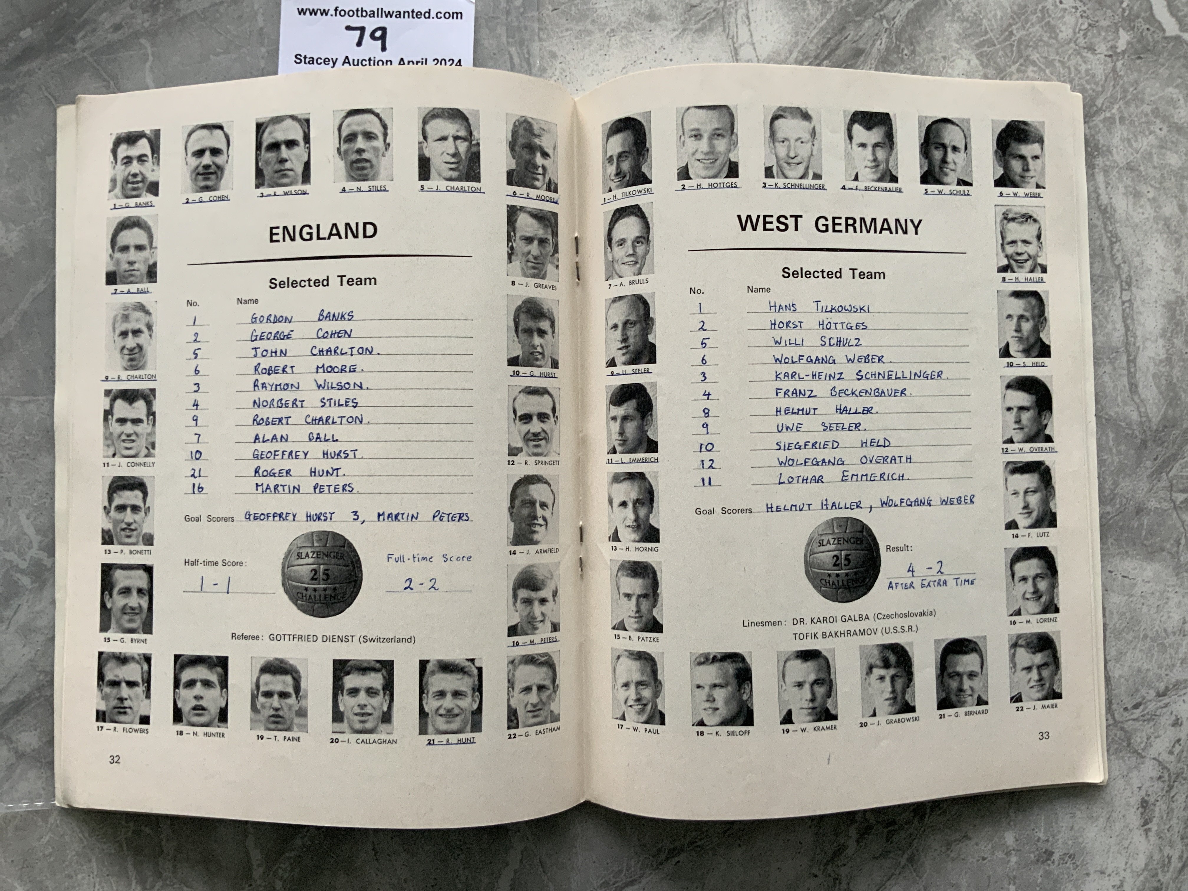 1966 World Cup Final Football Programme: Very good - Image 2 of 2