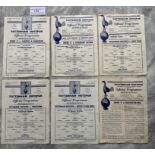 Tottenham LCC + ECL Home Football Programmes: Lond