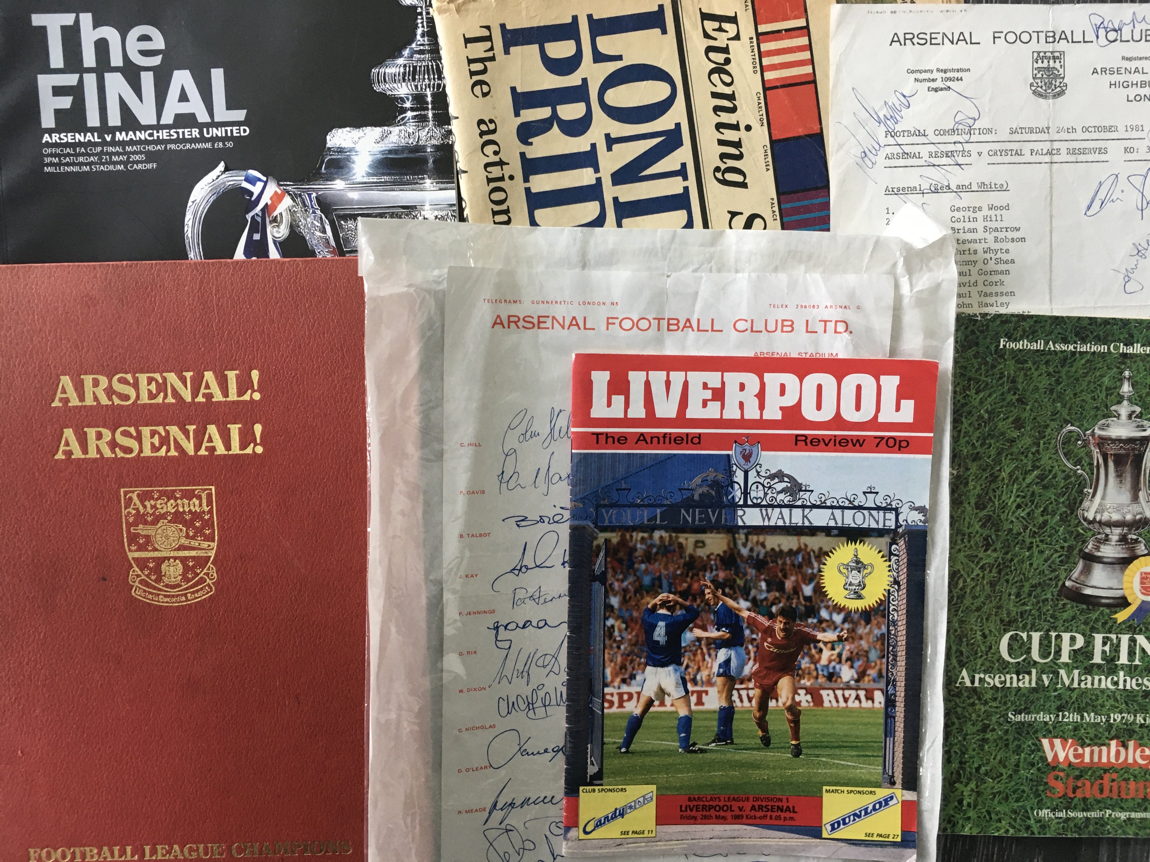 Arsenal Football Memorabilia: Programme from the f