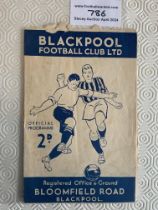 34/35 Blackpool v Brentford Football Programme: Fa