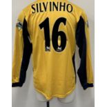 Silvinho Arsenal 2000 - 2001 Away Match Worn Footb