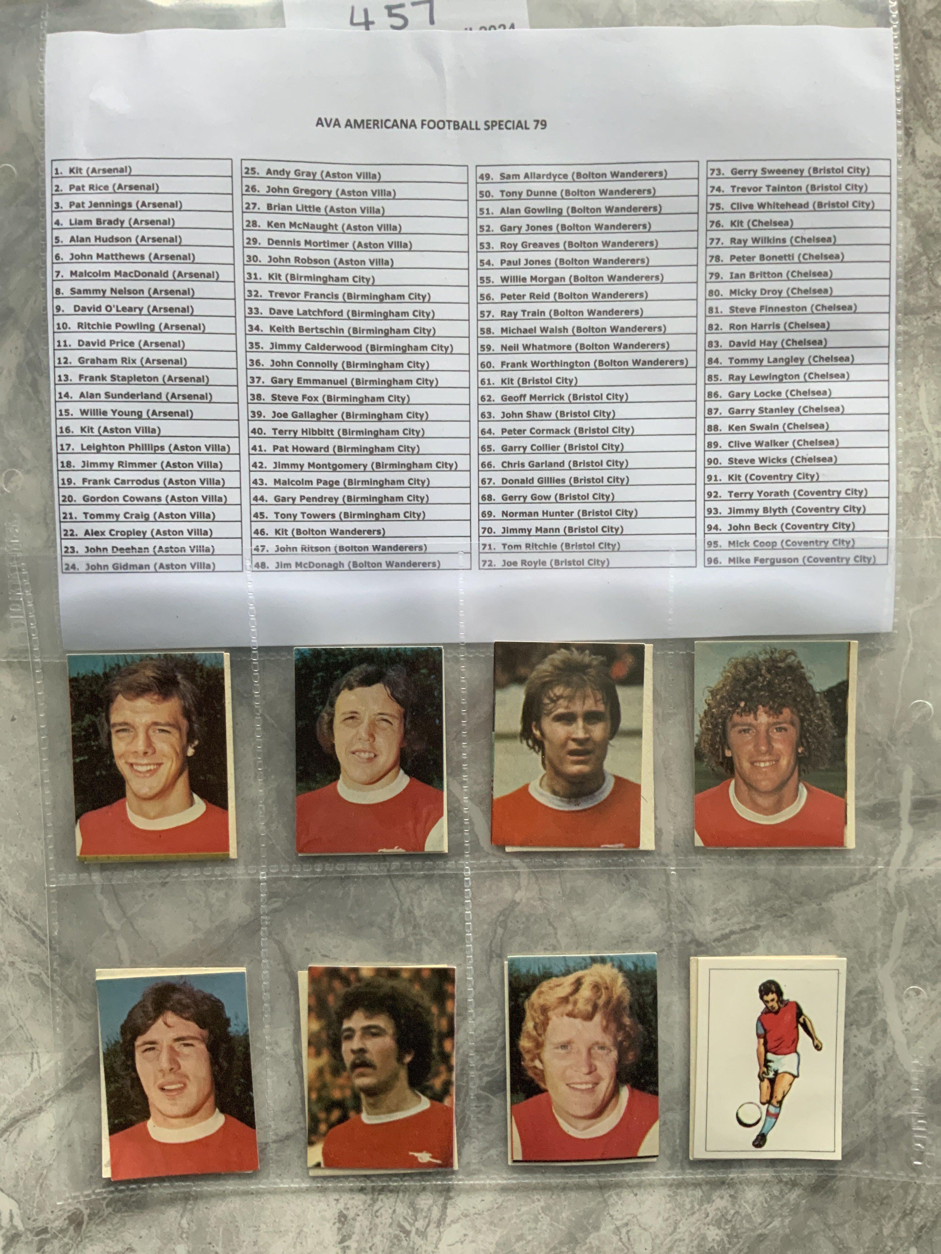 1979 Ava America Set Of English Football Cards: Co - Image 2 of 2