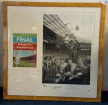 1969 Manchester City FA Cup Final Signed Framed Di