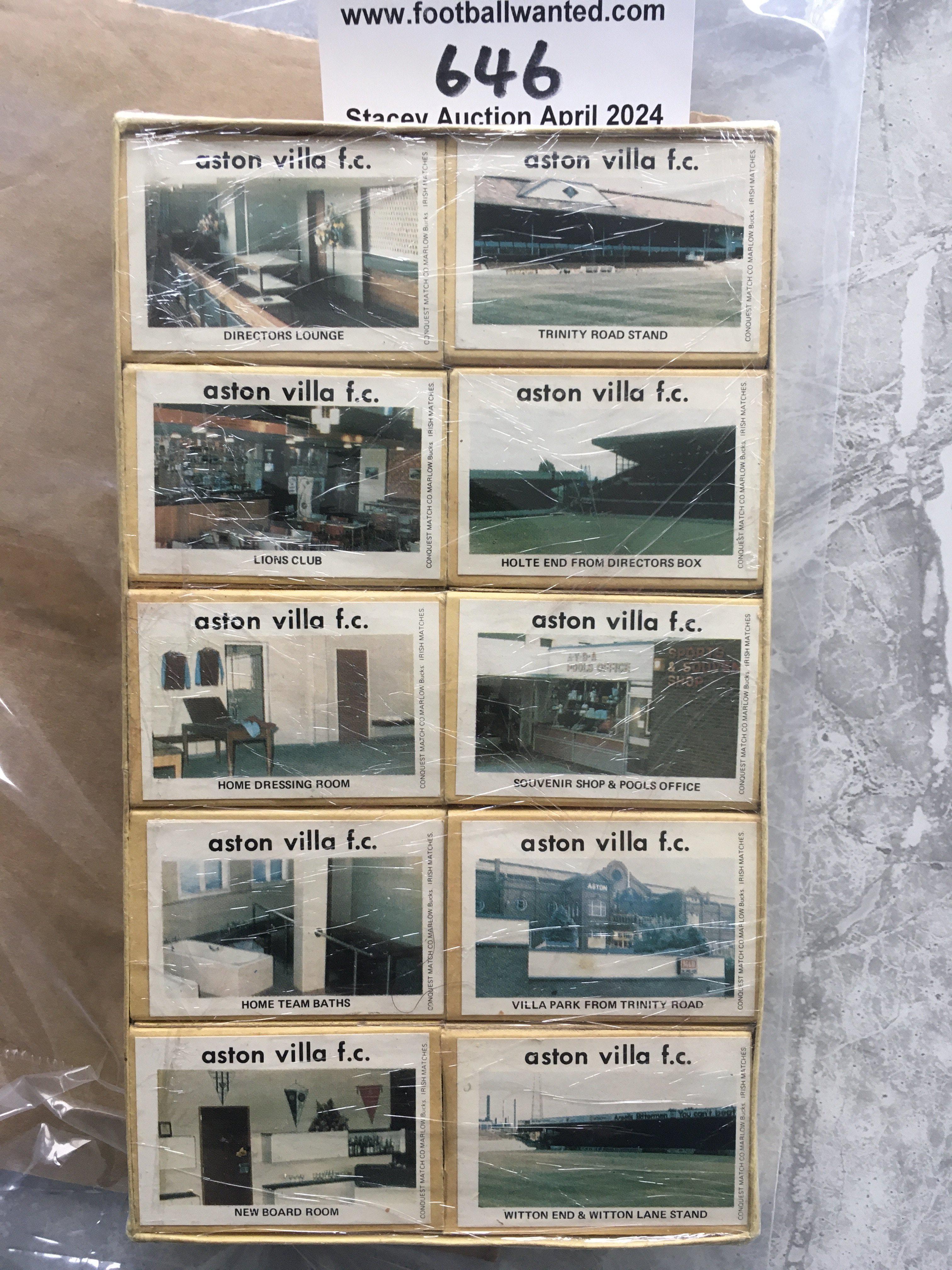 1970s Aston Villa Football Match Boxes: 10 sealed