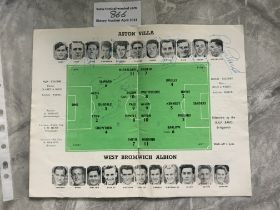1957 Aston Villa Signed FA Cup Semi Final Football