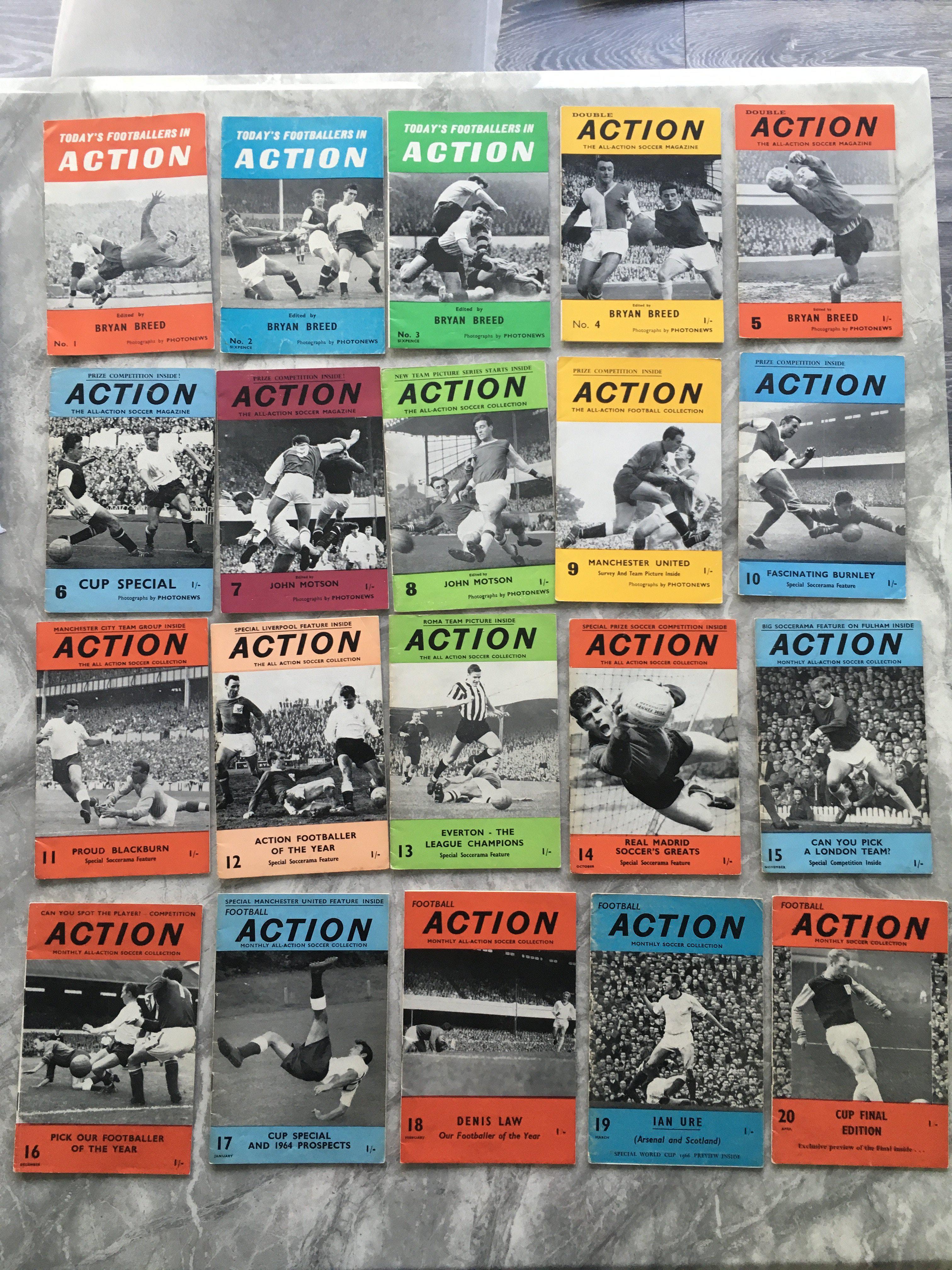 Action Football Brochures Complete Set: Numbers 1-