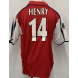 Henry Arsenal 2000 - 2001 Match Worn Football Shir