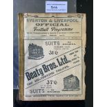 1910 Liverpool Senior Cup Final Programme: Everton