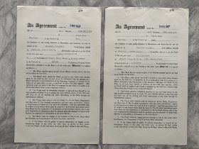 Charlton 57/58 Football Contracts: Original contra