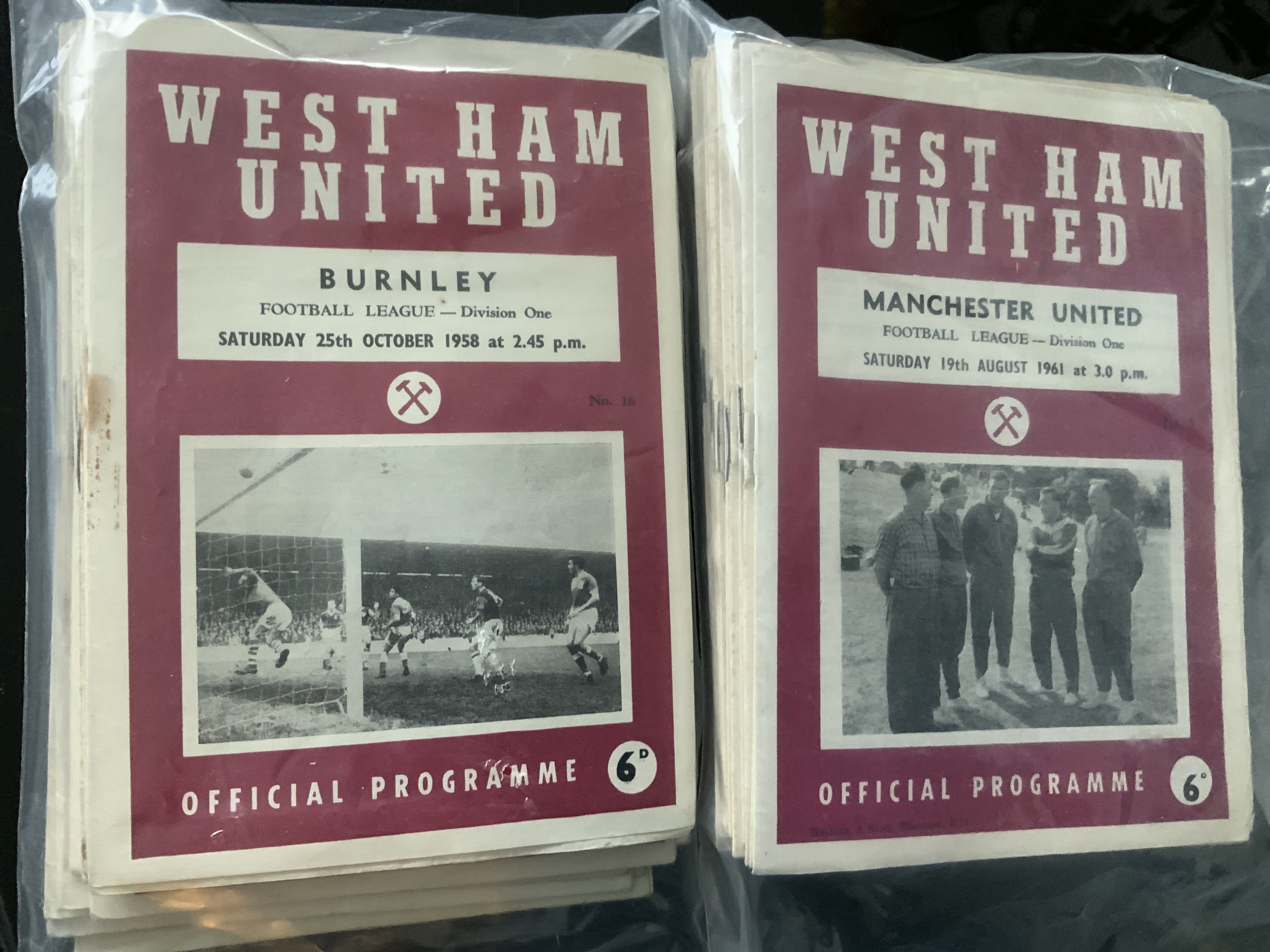 West Ham Home Football Programmes: The start of th