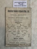 1904 - 1905 Brentford v Bristol Rovers Football Pr