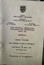 1972 FA Cup Final Itinerary Arsenal v Leeds United