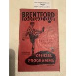 39/40 Brentford v Huddersfield Town Football Progr