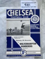 67/68 Chelsea v Wolves Postponed Football Programm