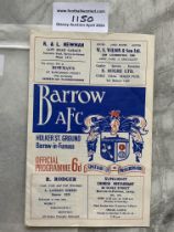 67/68:Barrow v Manchester United Lancs Cup Footbal
