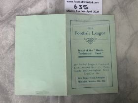 1913 England Football League Team Itinerary: Small