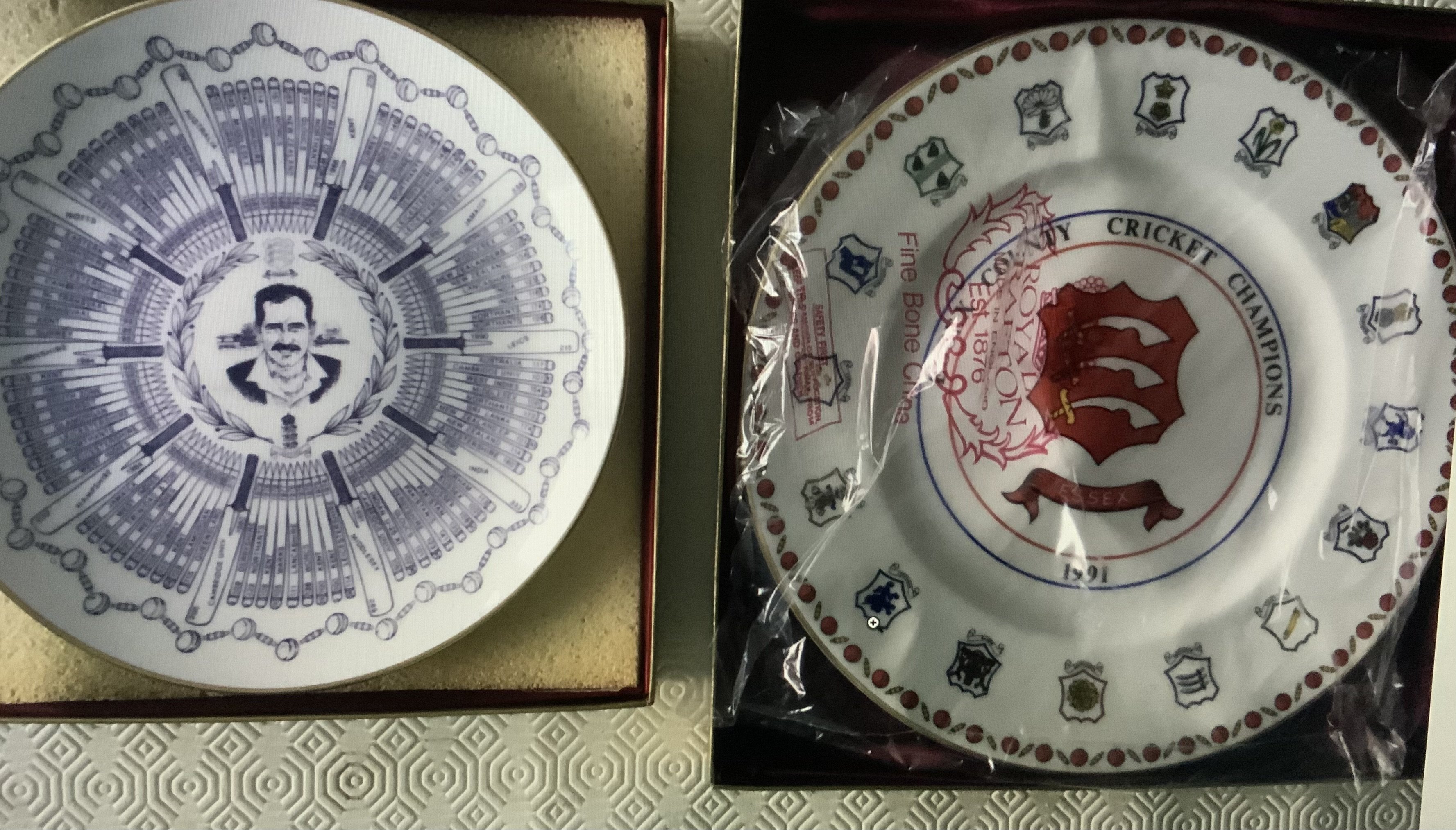 Essex Cricket Boxed China Plates: Includes Coalpor