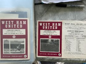 West Ham 1950s + 1960s Football Programmes: Two la