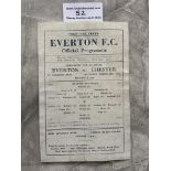 43/44 Everton v Chester Football Programme: Good c