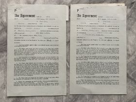 Charlton 62/63 Football Contracts: Original contra