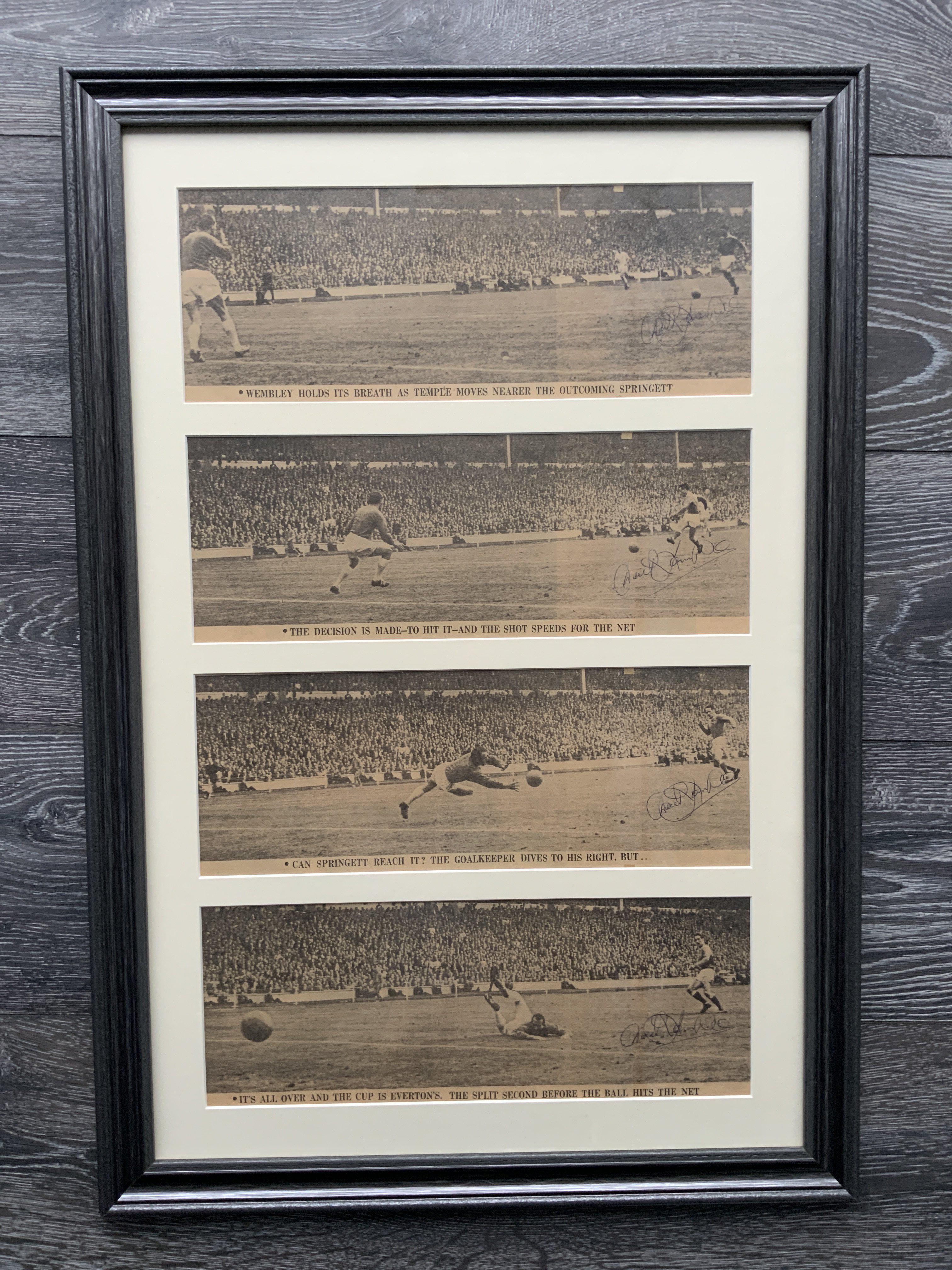 Everton 1966 FA Cup Signed Football Display: Four