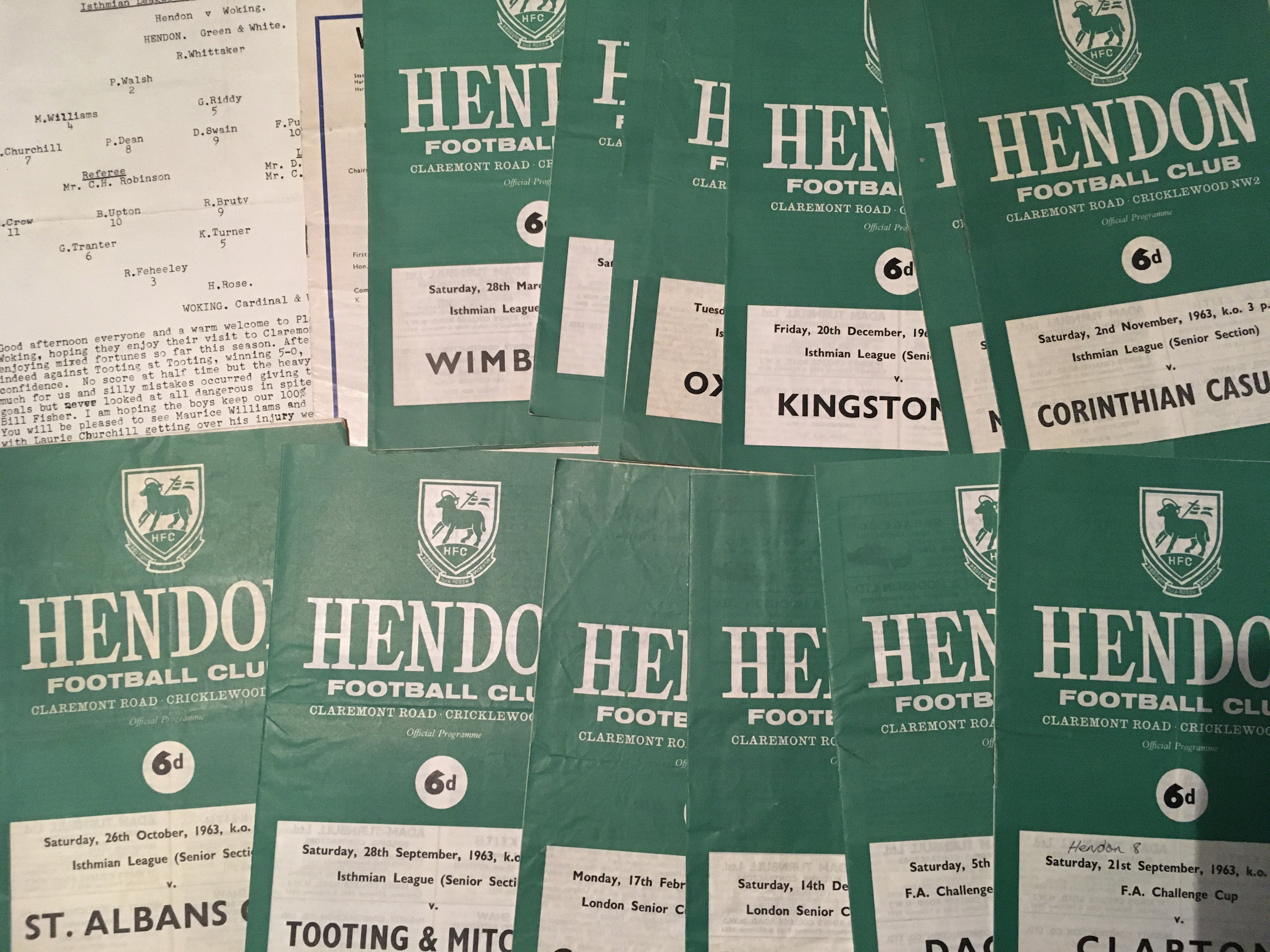 Barnet Enfield + Hendon Football Programmes: Hendo - Image 5 of 6