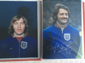 England Signed Football Photo Collection: Photos a