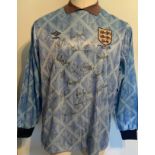 England 1990 World Cup Match Issued + Signed Footb