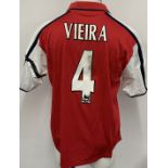 Patrick Viera Arsenal 01/02 Home Match Worn Footba