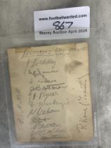 34/35 Brentford Football Team Autographs: Removed