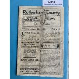 1923 - 1924 Rotherham County v Durham Football Pro