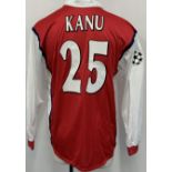 Kanu Arsenal 1999 - 2000 Home Match Worn Football