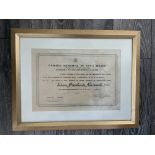 Pele Honorary Framed Certificate: Issued to Pele i