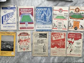 54/55 Christmas Day Football Programmes: 22 from 5