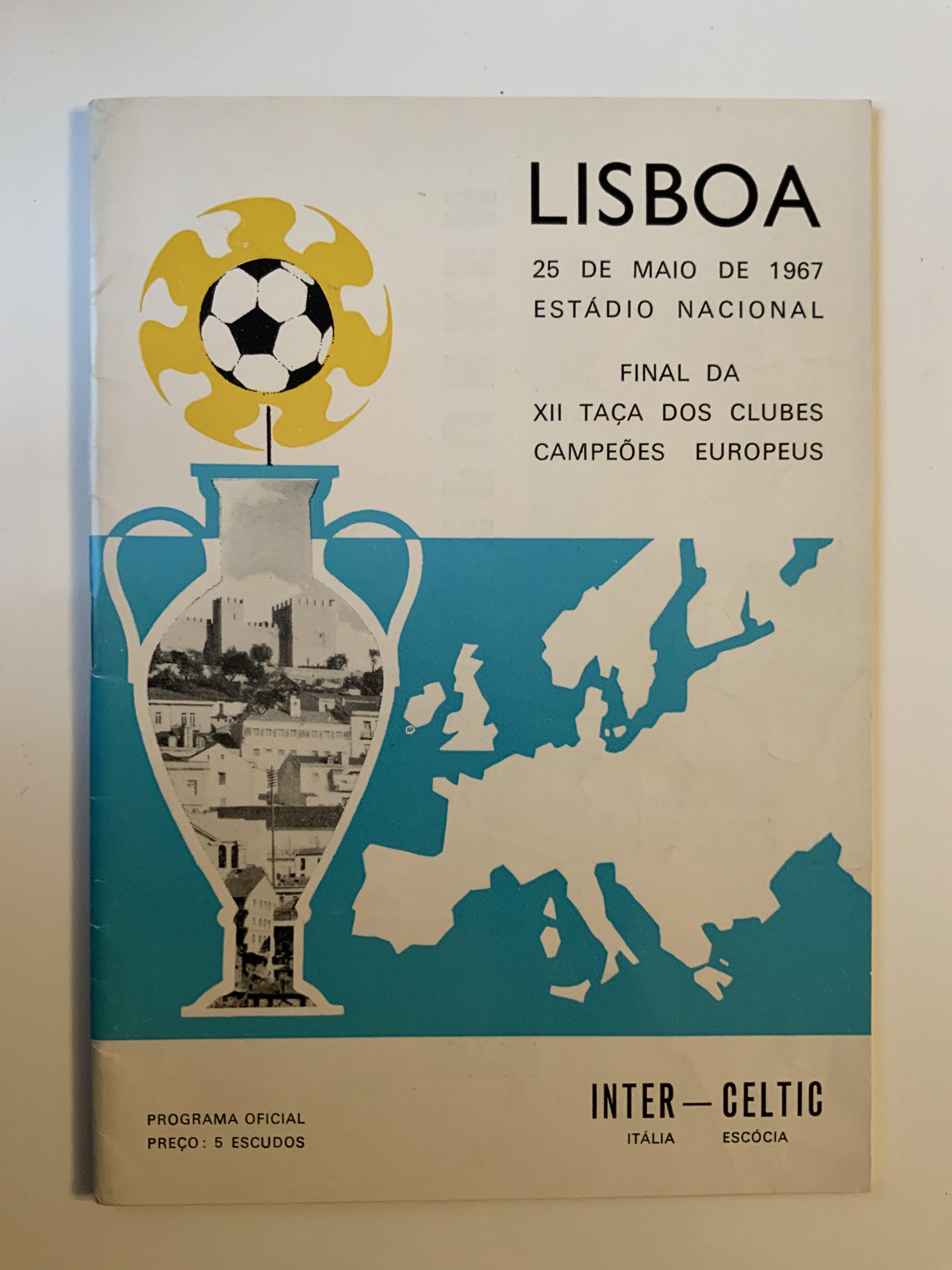 1967 European Cup Final Football Programme: Inter