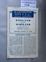 1943 England v Scotland At Manchester City Footbal