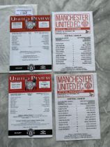 Manchester United Reserve Football Programmes: Inc