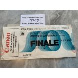 Euro 1980 Football Final Ticket: West Germany v Be