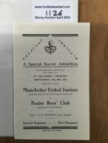 50/51 Pentre Boys Club v Manchester United Juniors