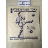 1937 FA Cup Final Semi Final Football Programme: S