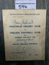 1967 Westfield C.C. v Chelsea Football Team Signed