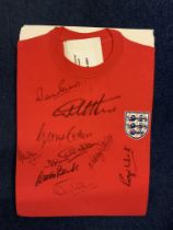 England 1966 World Cup Fully Signed Football Shirt