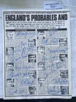 England 1970 World Cup Signed Football Team Pictur