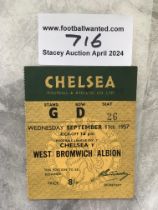 57/58 Chelsea v West Brom Football Ticket: League
